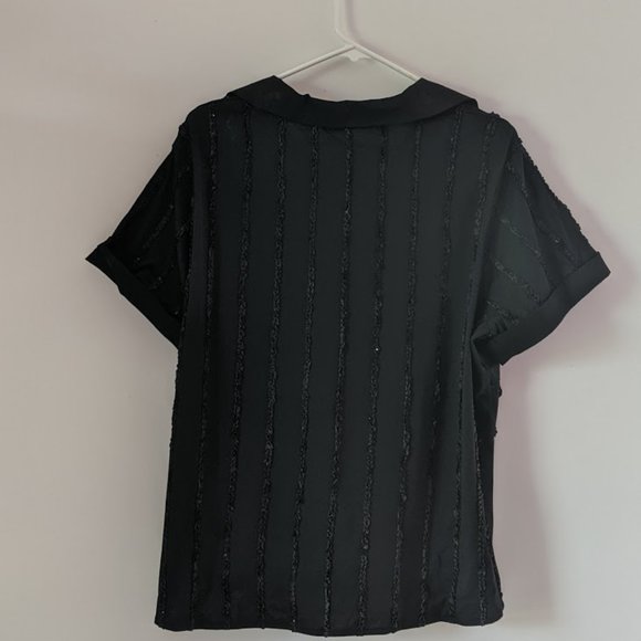 Selene Sport vintage black pullover top, size 1X - Picture 2 of 5